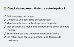 Check-list express : Ma lettre est-elle prête ?